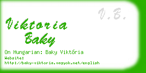 viktoria baky business card